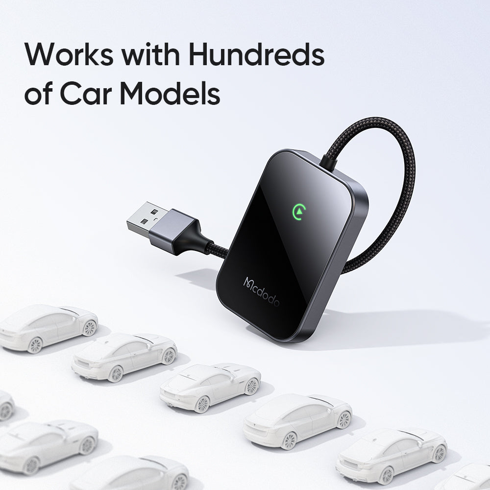 Mcdodo - CarPlay Adapter (CA-7210) - Wireless, USB, 1A, Bluetooth 2.1+EDR/3.0/4.X/5, A7 Chip, Support OTA, Siri - Black