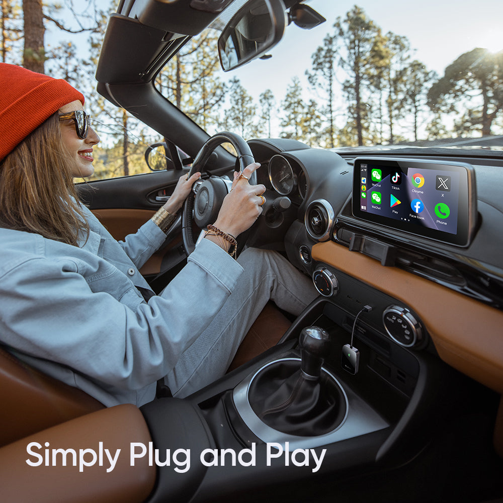 Mcdodo - CarPlay Adapter (CA-7210) - Wireless, USB, 1A, Bluetooth 2.1+EDR/3.0/4.X/5, A7 Chip, Support OTA, Siri - Black