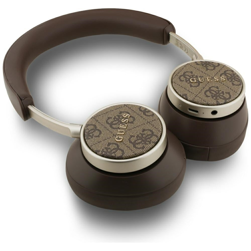 Guess Casti Guess Wireless 4G Classic Logo (GUBHC15P4MRSCW), Bluetooth, ANC, On-ear, Eco Leather, Maro – imagine 3