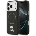 Karl Lagerfeld - Leather Karl Pin MagSafe (KLHMP17XPSMLRKLK) - iPhone 17 Pro Max - Black