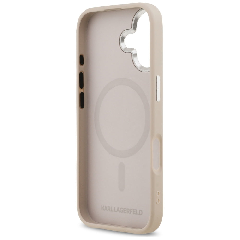 Karl Lagerfeld - Leather Choupette Pin MagSafe (KLHMP17SPSMLRCHP) - iPhone 17 - Pink