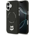 Karl Lagerfeld - Leather Choupette Pin MagSafe (KLHMP17SPSMLRCHK) - iPhone 17 - Black