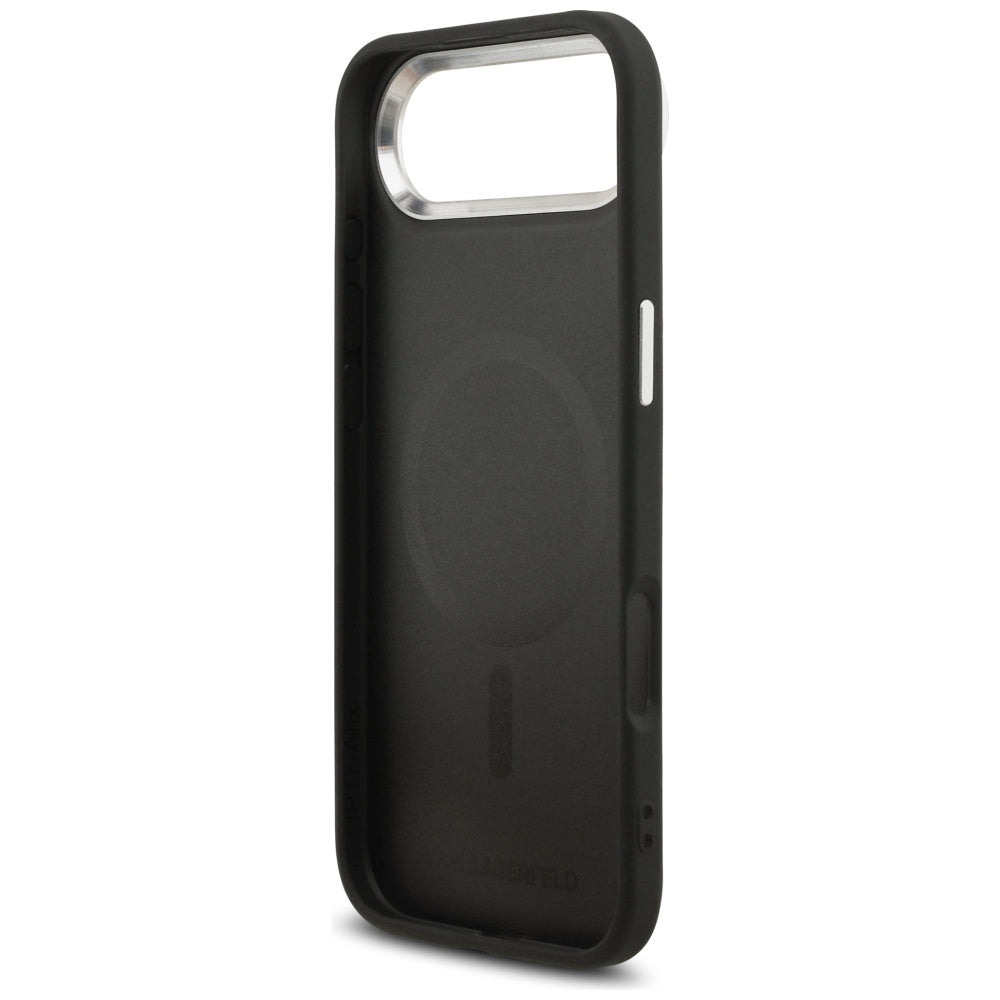 Karl Lagerfeld - Leather Choupette Pin MagSafe (KLHMP17MPSMLRCHK) - iPhone 17 Air - Black