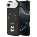 Karl Lagerfeld - Leather Choupette Pin MagSafe (KLHMP17MPSMLRCHK) - iPhone 17 Air - Black