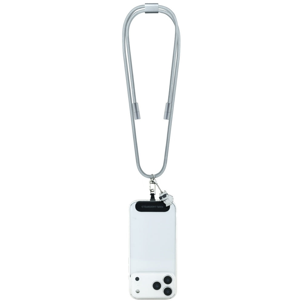 Karl Lagerfeld - Data Cable Choupette Charm (KLCCUCNMSCKIG) - Type-C to Type-C, Universal - Grey