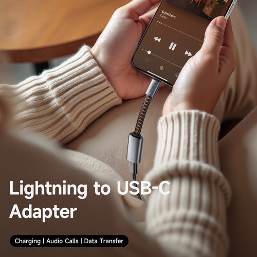 Mcdodo - Audio Adapter (CA-4870) - Lightning to Type-C, 2A, 24W, 480Mbps, OTG, Support Fast Charge, Call Function, 0.1m 