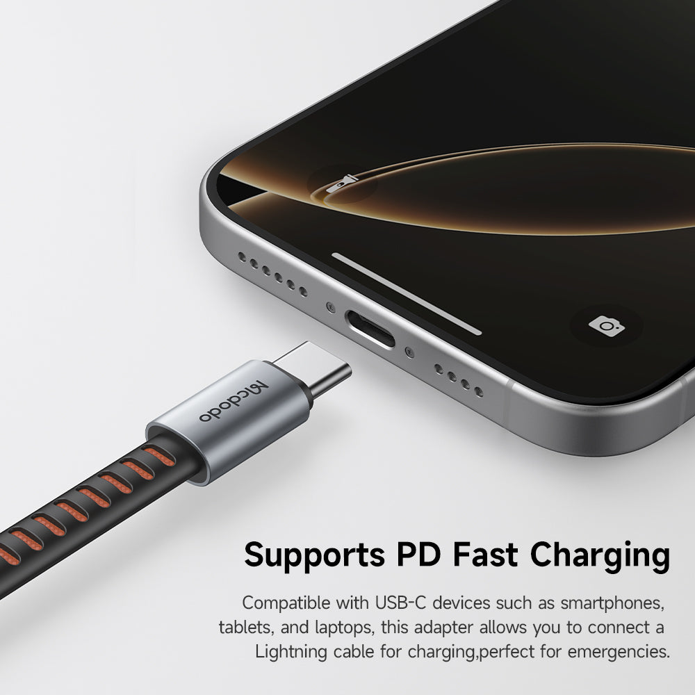 Mcdodo - Audio Adapter (CA-4870) - Lightning to Type-C, 2A, 24W, 480Mbps, OTG, Support Fast Charge, Call Function, 0.1m 