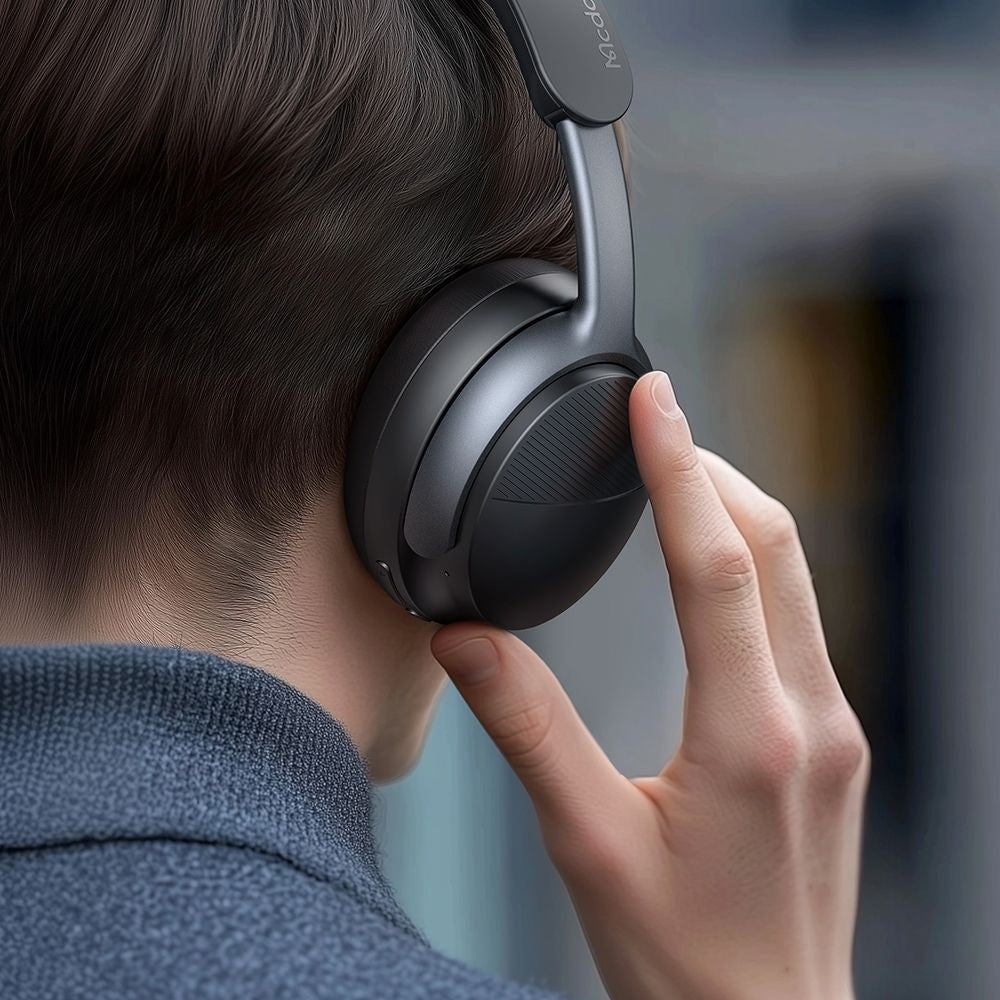 Mcdodo - Wireless Headphones T02 Series (HP-1421) - On-Ear, Bluetooth V5.4, 500mAh, ANC Noise Cancelling - Beige