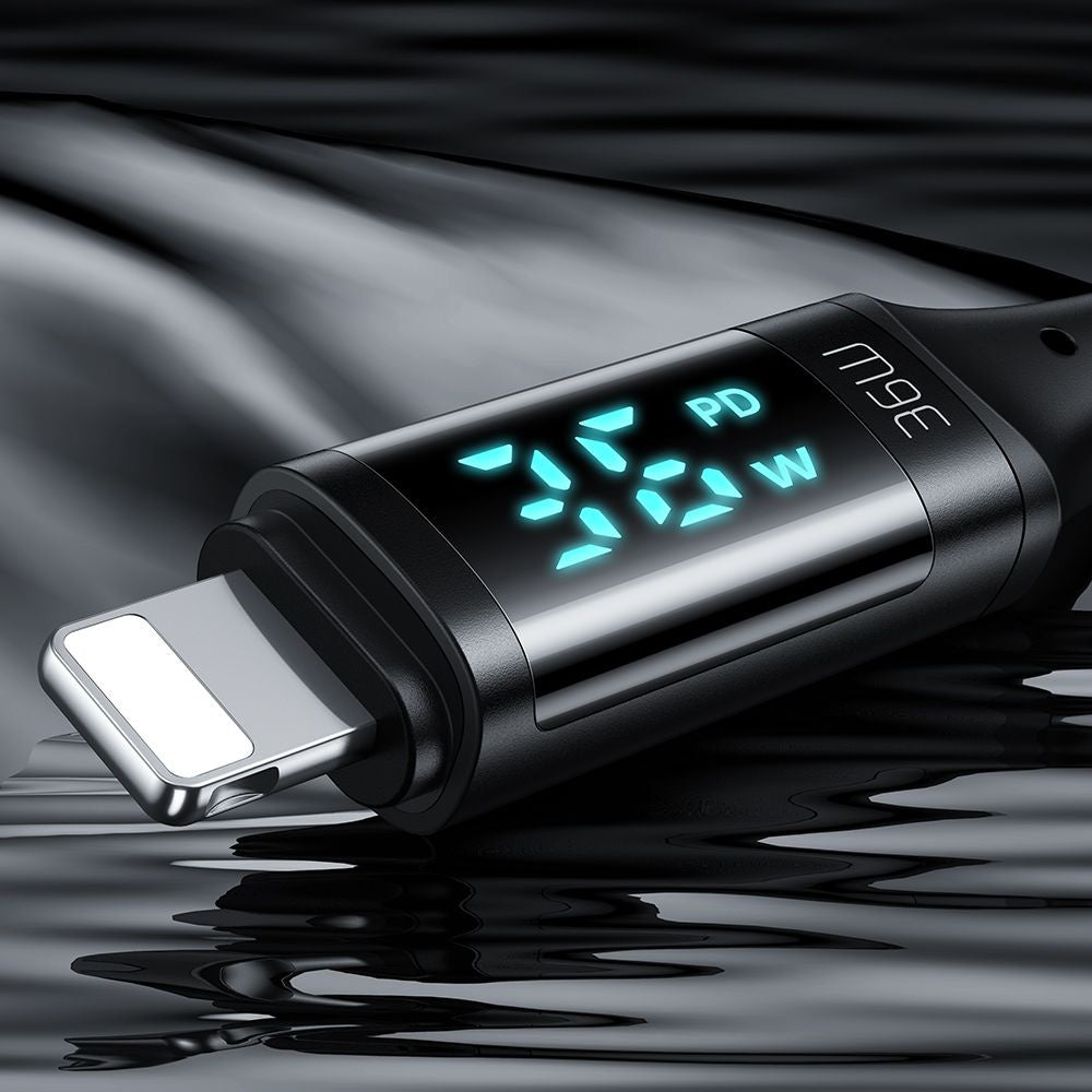 Mcdodo - Data Cable (CA-1030) - Type-C to Lightning, with Digital Display, Nylon Braided, Aluminum Alloy, 36W, 1.2m - Bl