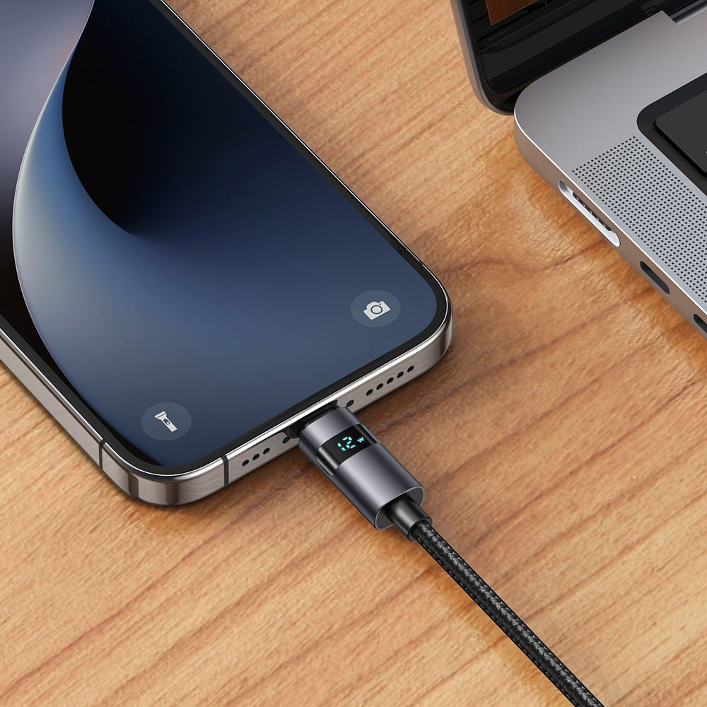 Mcdodo - Data Cable (CA-6490) - USB-A to Lightning, LED Display, 3A, 1.2m - Black