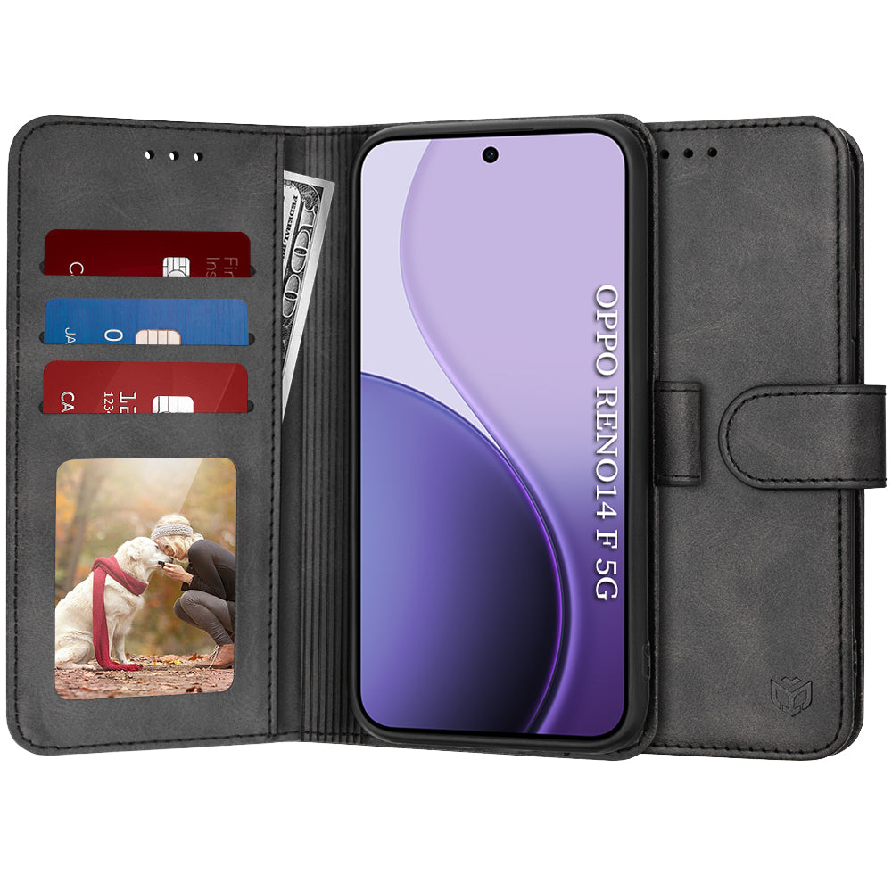 Techsuit - Diary Book - Oppo Reno14 F / Reno14 FS 5G - Black