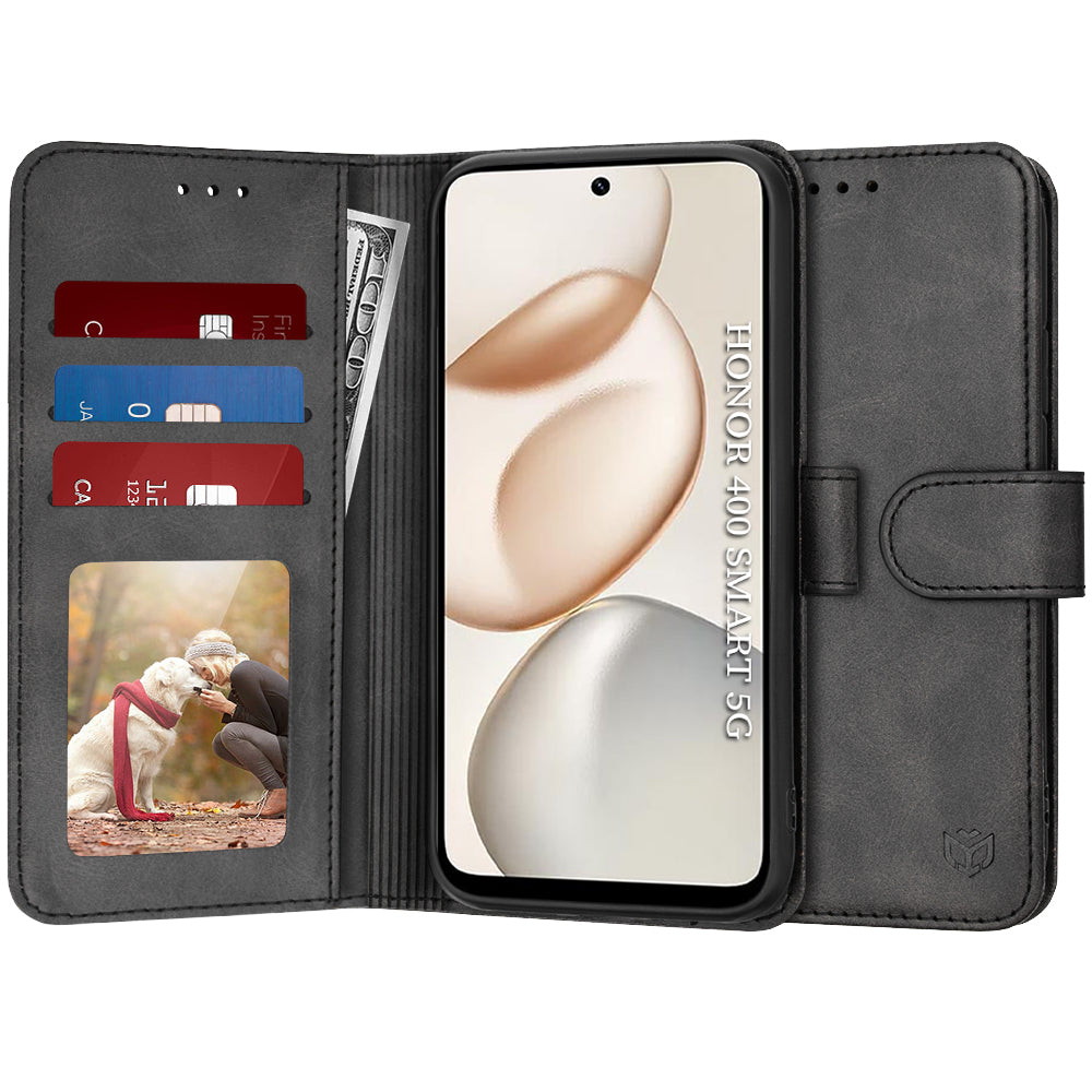 Techsuit - Diary Book - Honor 400 Smart 5G / 400 Smart 4G / X7d 4G - Black