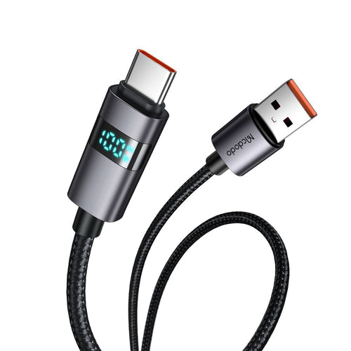 Mcdodo - Data Cable (CA-6520) - USB-A to USB-C, LED Display, 6A, 1.2m - Black