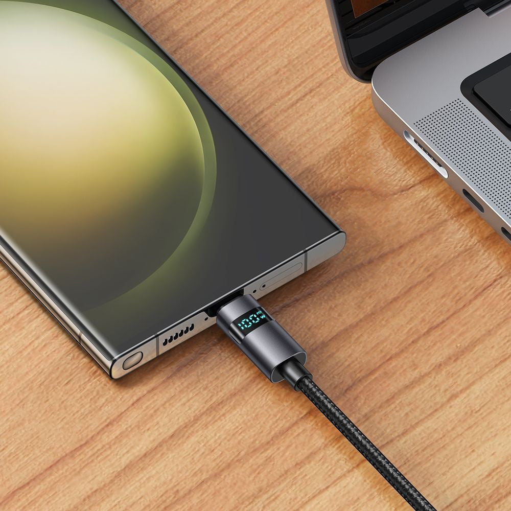 Mcdodo - Data Cable (CA-6520) - USB-A to USB-C, LED Display, 6A, 1.2m - Black