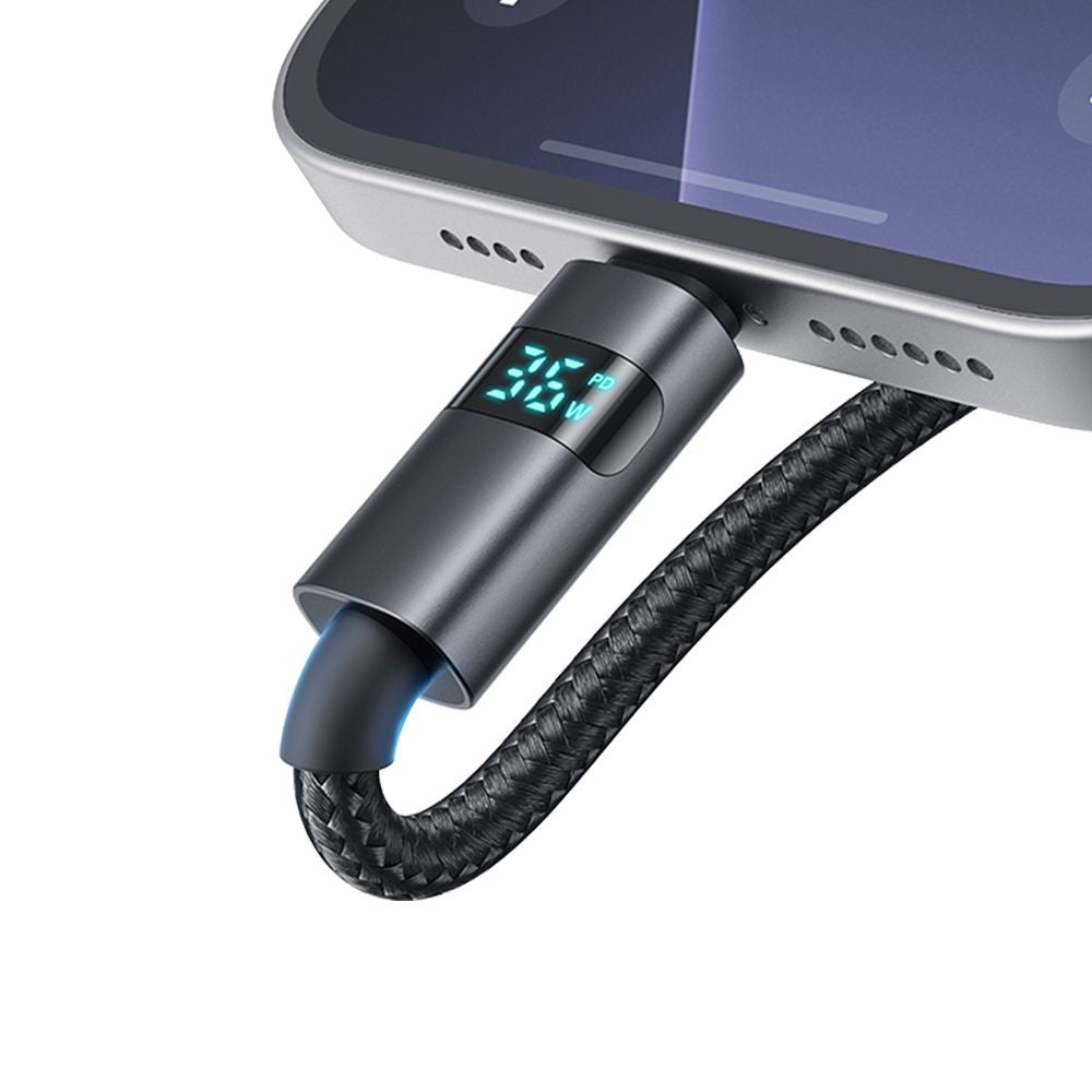 Mcdodo - Data Cable (CA-6570) - USB-C to Lightning, LED Display, 36W, 1.2m - Black