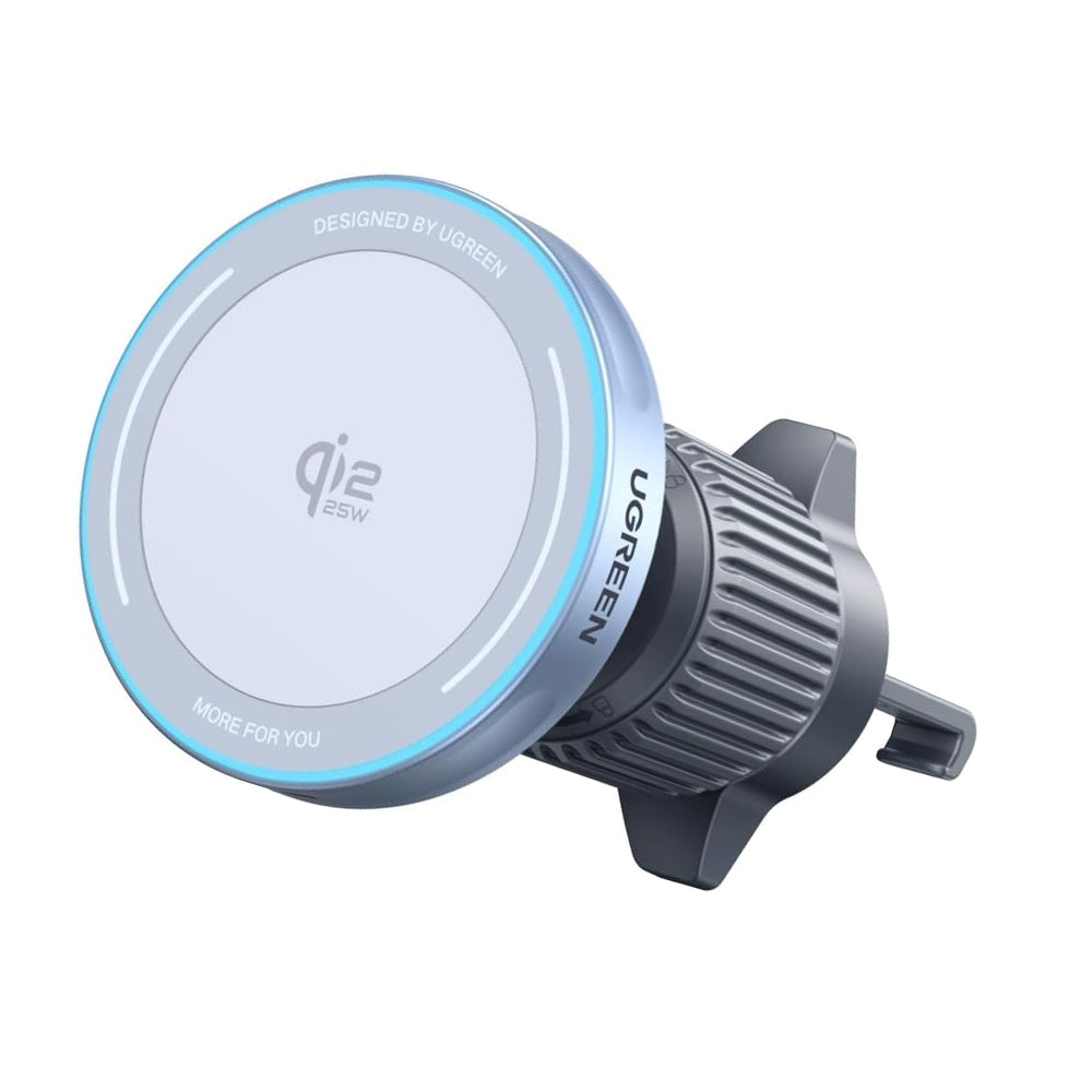 Ugreen - Car Holder with Wireless Charging (W758) - MagSafe, Fast Charge, Qi2, for Air Vent, 25W, Secure Grip - Blue