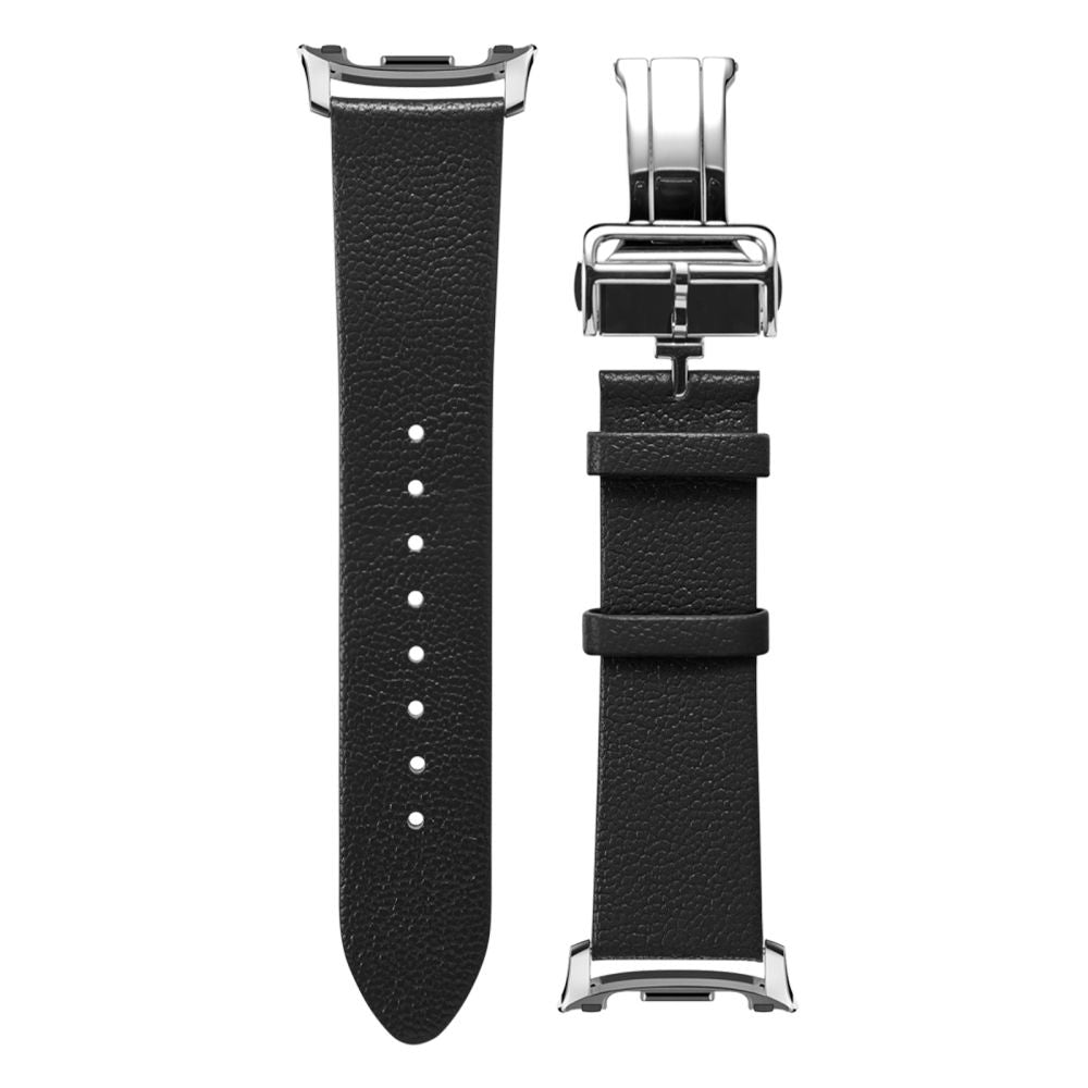 Spigen - Enzo (AMP10119) - Samsung Galaxy Watch8 40mm/Watch8 44mm/Watch8 Classic, Genuine Goat Leather - Black