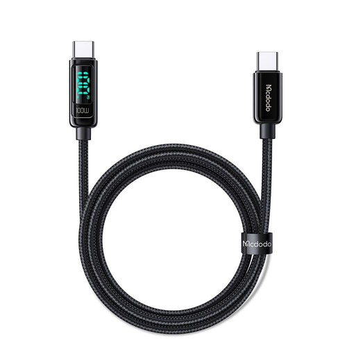 Mcdodo - Data Cable (CA-8820) - USB-C to USB-C, 100W, Digital Display, 1.2m - Black