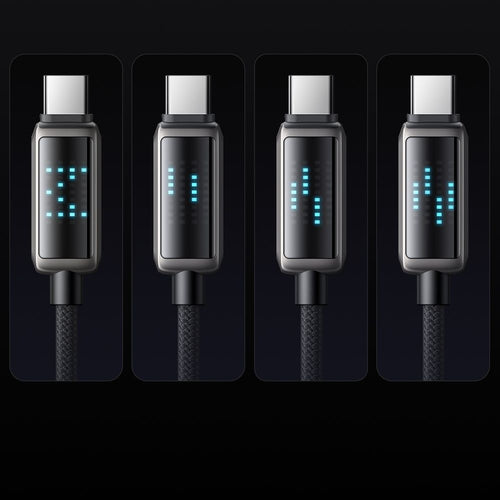 Mcdodo - Data Cable (CA-4250) - USB-C to USB-C, 100W, LED Display, PD Fast Charging, 1.2m - Black