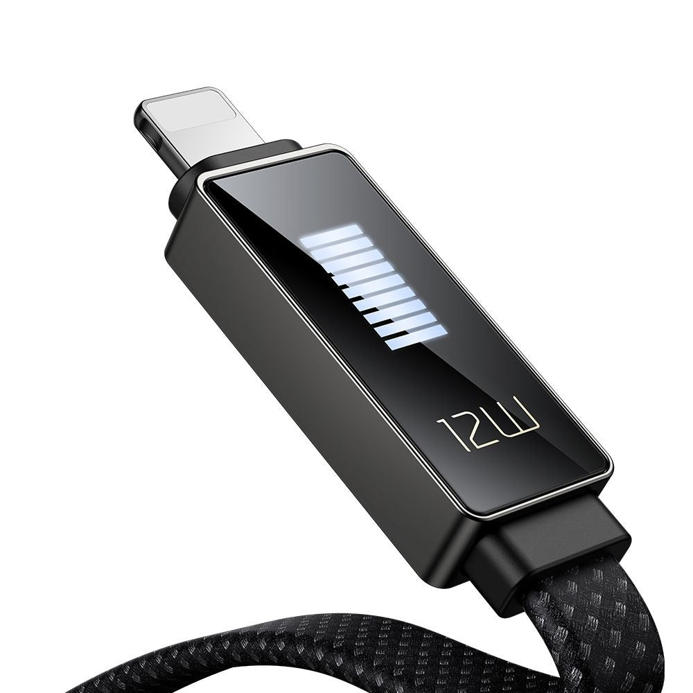 Mcdodo - Data Cable Rythm Series (CA-4970) - USB-A to Lightning, 3A, LED Display, 1.2m - Black