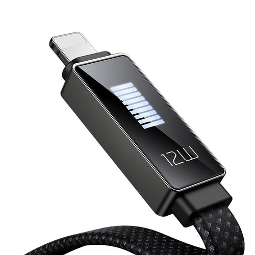 Mcdodo - Data Cable Rythm Series (CA-4970) - USB-A to Lightning, 3A, LED Display, 1.2m - Black