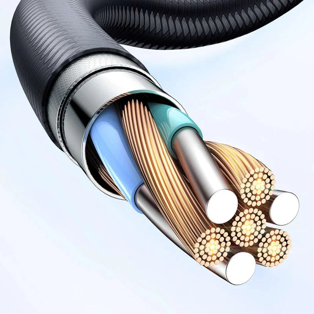 Mcdodo - Data Cable (CA-3140) - USB-A to Lightning, 3A, Transparent Design, Auto Power Off, 1.2m - Black