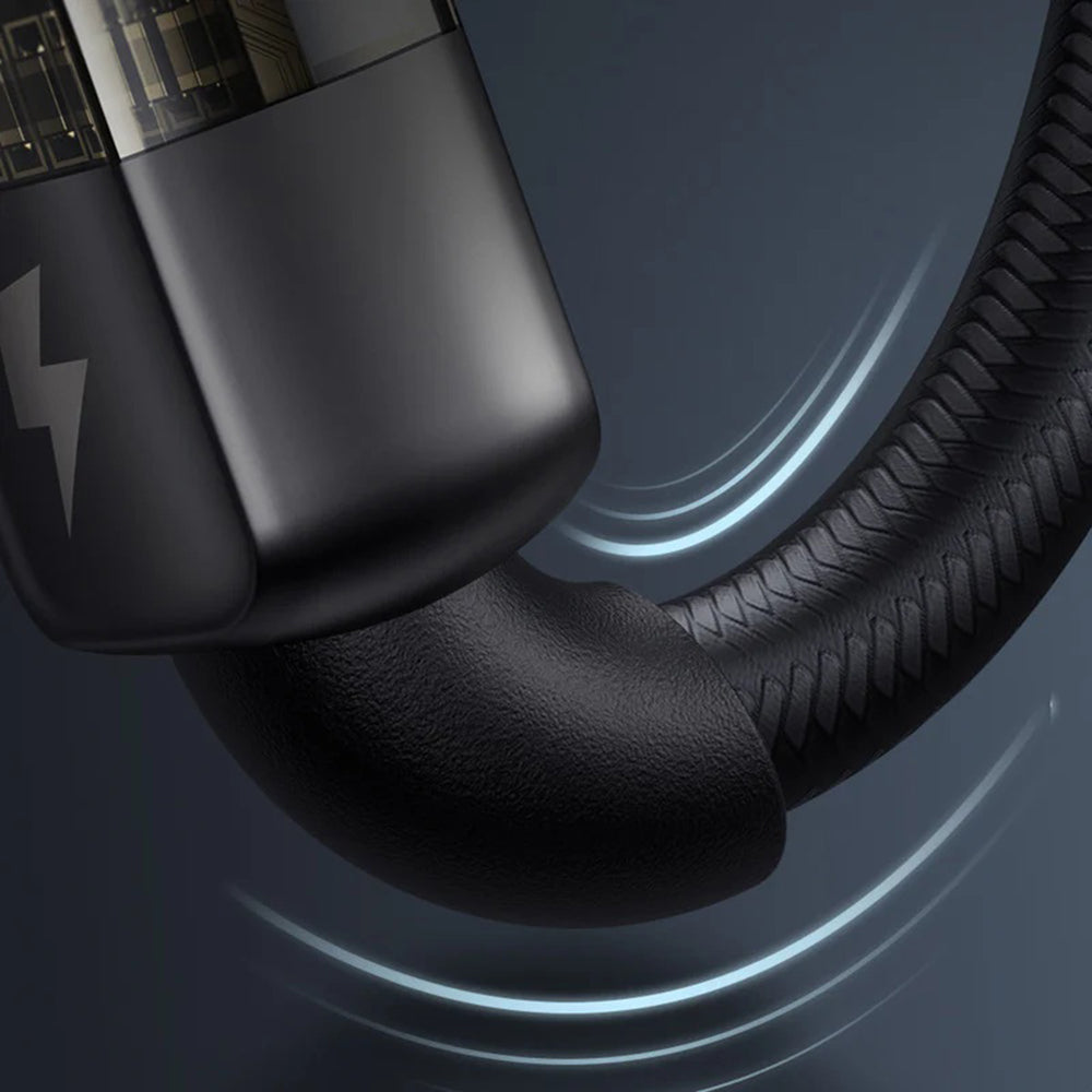 Mcdodo - Data Cable (CA-3140) - USB-A to Lightning, 3A, Transparent Design, Auto Power Off, 1.2m - Black