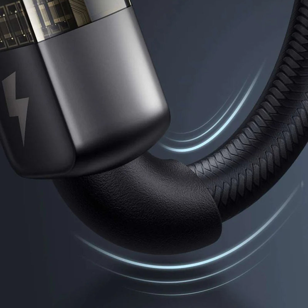 Mcdodo - Data Cable (CA-3160) - Type-C to Lightning, 36W, Transparent Design, Auto Power Off, 1.2m - Black
