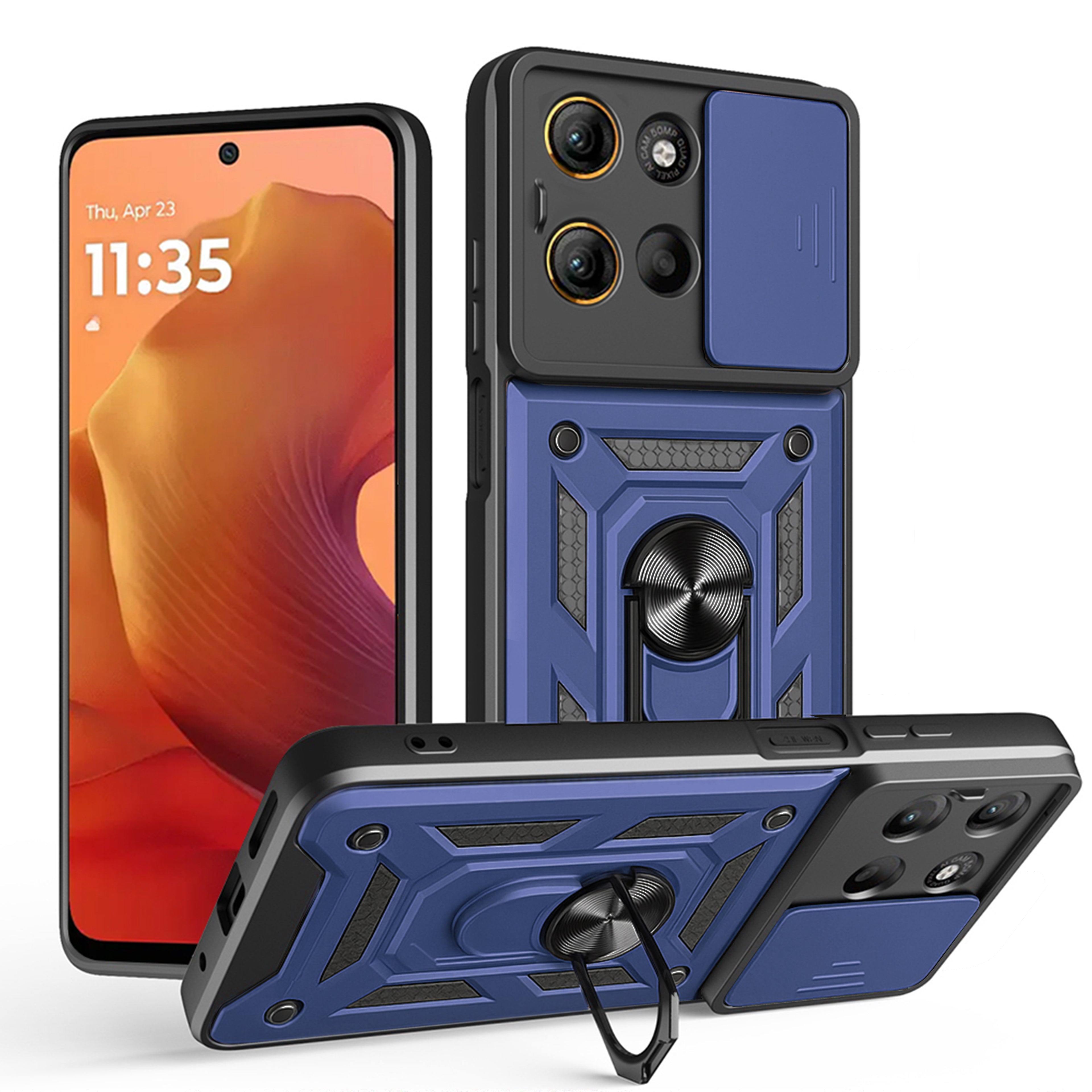 Techsuit - CamShield Series - Motorola Moto G15 / G15 Power / G17 / G17 Power - Blue