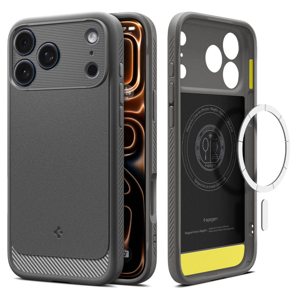 Spigen - Rugged Armor MagSafe (ACS10330) - iPhone 17 Pro - Grey