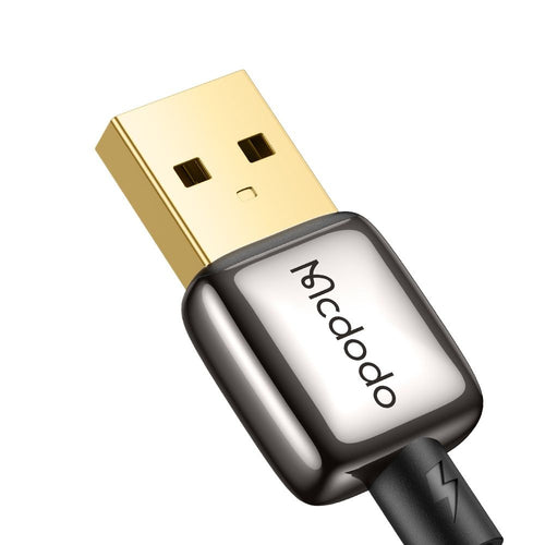 Mcdodo - Data Cable (CA-6650) - with Breathing Light LED Display, USB-C to USB-A, Auto Power Off, 6A, 1.2m - Black