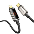 Mcdodo - Data Cable (CA-6670) - with Breathing Light LED Display, USB-C to Lightning, Auto Power Off, 36W, 1.2m - Black