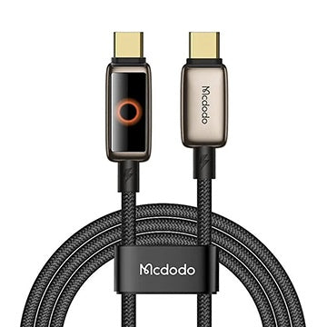 Mcdodo - Data Cable (CA-6681) - with Breathing Light LED Display, USB-C to USB-C, Auto Power Off, 100W, 1.2m - Desert Go