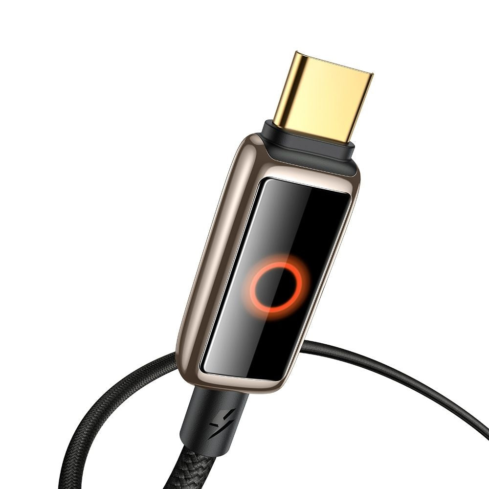 Mcdodo - Data Cable (CA-6681) - with Breathing Light LED Display, USB-C to USB-C, Auto Power Off, 100W, 1.2m - Desert Go