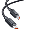 Mcdodo - Data Cable (CA-3670) - Type-C to Type-C, Transparent Design, 100W, 5A, 1.2m - Black