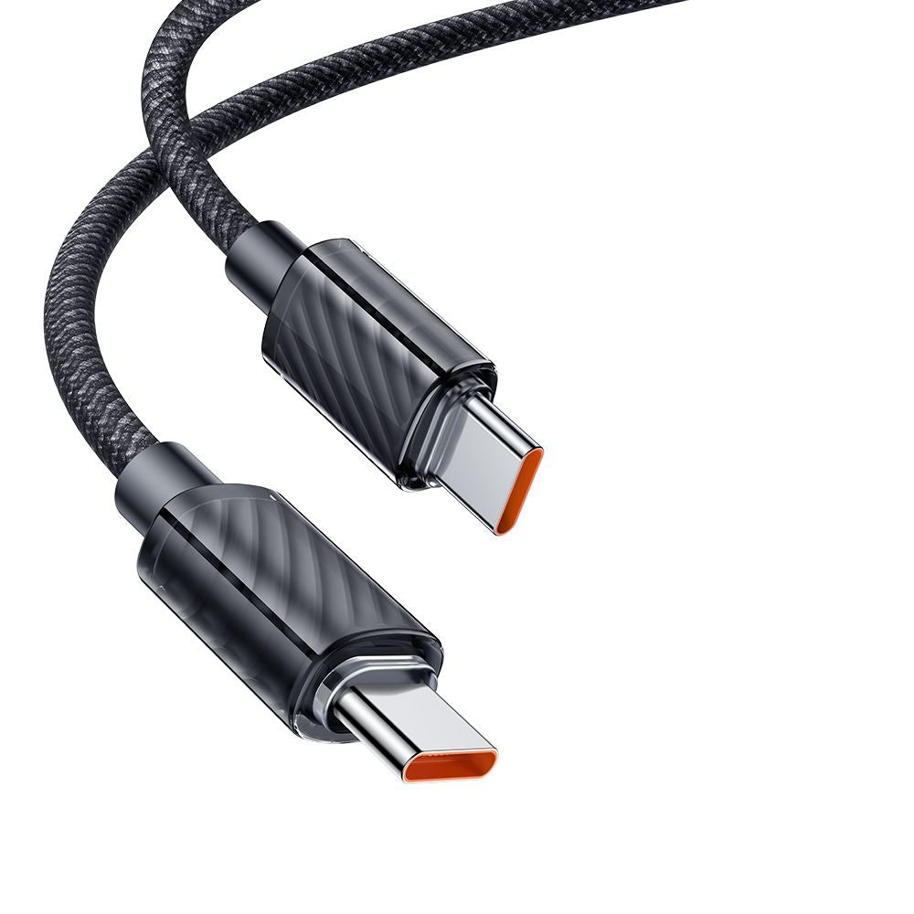 Mcdodo - Data Cable (CA-3670) - Type-C to Type-C, Transparent Design, 100W, 5A, 1.2m - Black