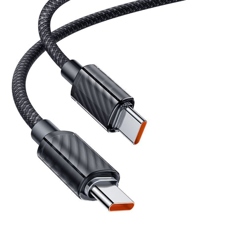 Mcdodo - Data Cable (CA-3670) - Type-C to Type-C, Transparent Design, 100W, 5A, 1.2m - Black