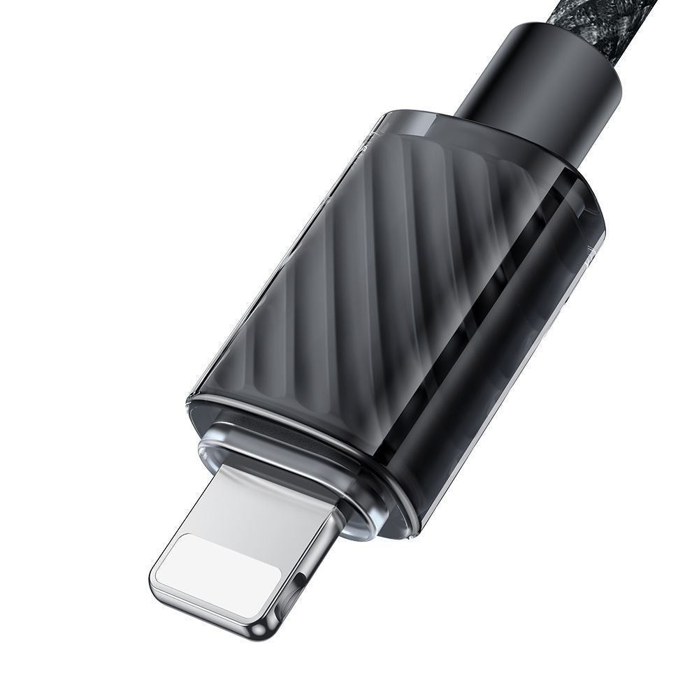 Mcdodo - Data Cable (CA-3660) - Type-C to Lightning, Transparent Design, 36W, 1.2m - Black