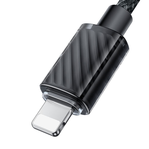 Mcdodo - Data Cable (CA-3660) - Type-C to Lightning, Transparent Design, 36W, 1.2m - Black