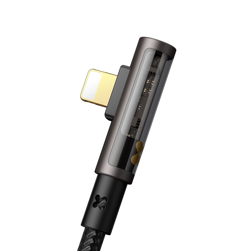 Mcdodo - Data Cable (CA-3390) - USB-C to Lightning, 90 Degree Design, 36W, Transparent Design, 1.2m - Black