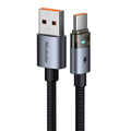 Mcdodo - Data Cable (CA-6890) - with Charging Light, USB-C to USB-A, Transparent Cable, 6A, 1.2m - Black