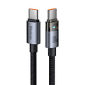Mcdodo - Data Cable (CA-5580) - with Charging Light, USB-C to USB-C, Transparent Cable, 100W, 1.2m - Black