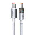 Mcdodo - Data Cable (CA-5582) - with Charging Light, USB-C to USB-C, Transparent Cable, 100W, 1.2m - White