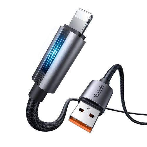 Mcdodo - Data Cable (CA-5660) - with Breathing Light, USB-A to Lightning, 3A, 1.2m - Black