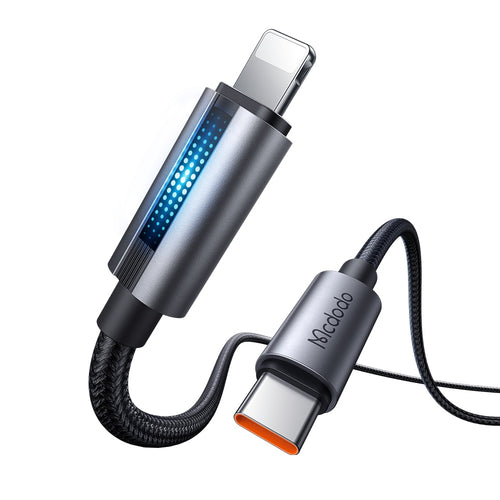 Mcdodo - Data Cable (CA-5710) - with Breathing Light, USB-C to Lightning, 36W, 3A, 1.2m - Black