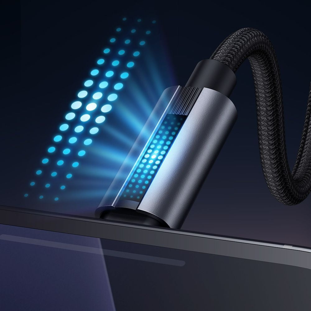 Mcdodo - Data Cable (CA-5740) - with Breathing Light, USB-C to USB-C, 100W, 5A, 1.2m - Black