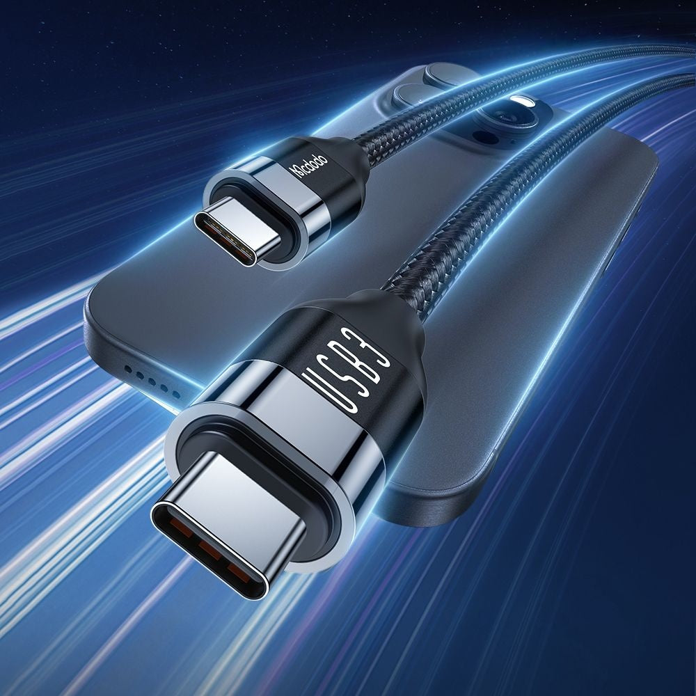 Mcdodo - Data Cable (CA-7132) - USB-C to USB-C, 100W, 10Gb/s, 4K@60Hz, 5A, 1.2m - Black