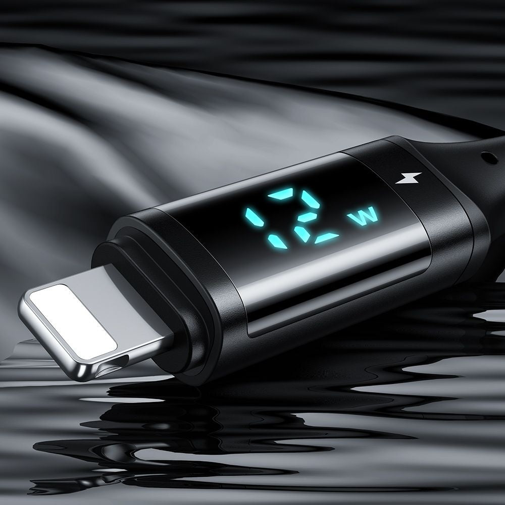 Mcdodo - Data Cable (CA-1060) - USB 2.0 to Lightning, with Digital Display, Nylon Braided, Aluminum Alloy, 3A, 1.2m - Bl