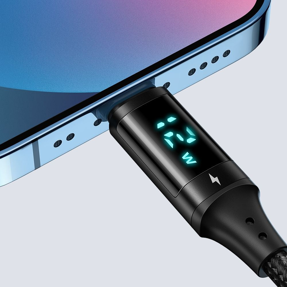 Mcdodo - Data Cable (CA-1060) - USB 2.0 to Lightning, with Digital Display, Nylon Braided, Aluminum Alloy, 3A, 1.2m - Bl