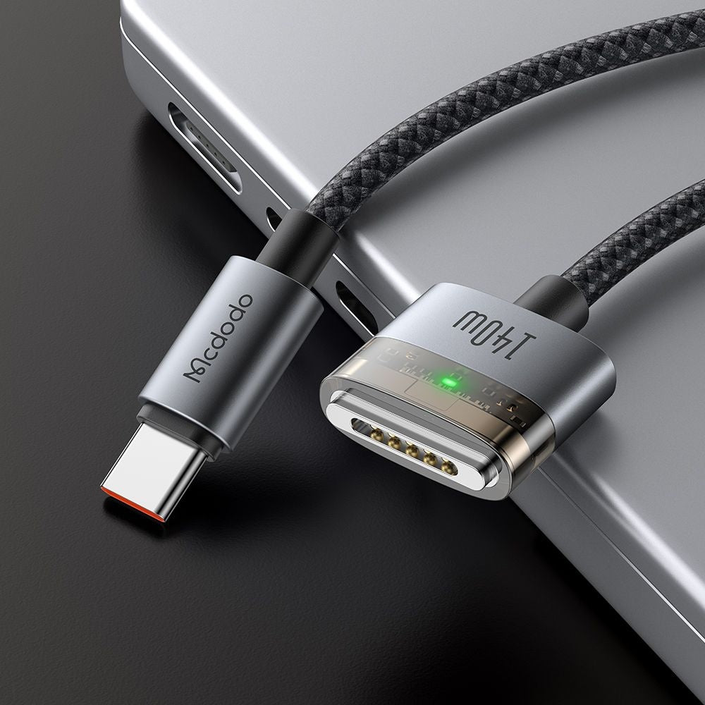 Mcdodo - Magnetic Cable (CA-2070) - USB-C to MagSafe 3, 140W, LED Indicator, 2m - Black